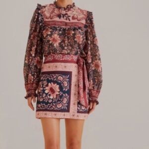 FARM RIO CHARM OVERLAPPED SKIRT